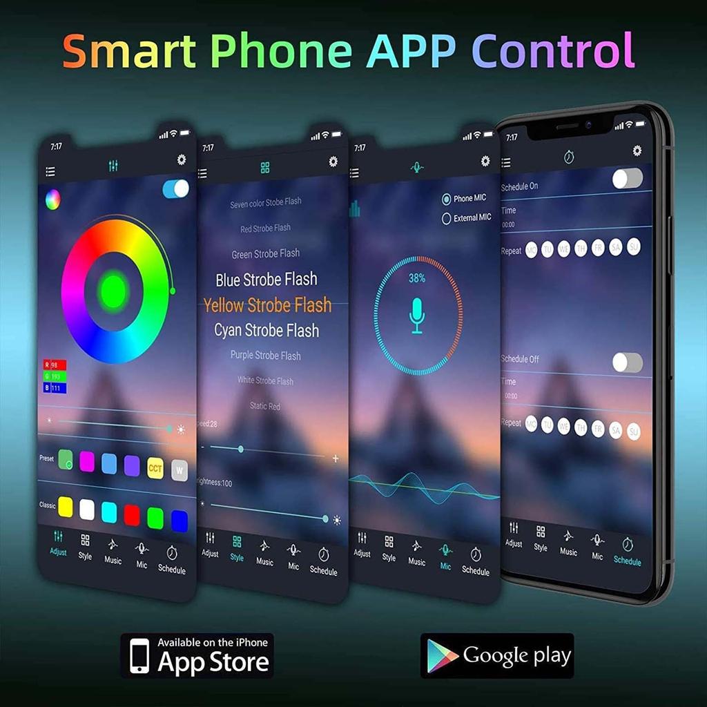 LED Waterproof Color Light Multi-Mode Bluetooth Get Together Party Light Strip