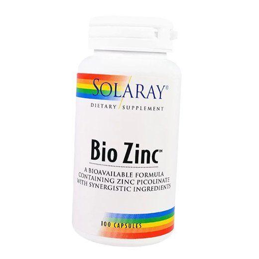 

Цинк та Вітамін В6, Bio Zinc, Solaray 100капс (36411007) 100caps