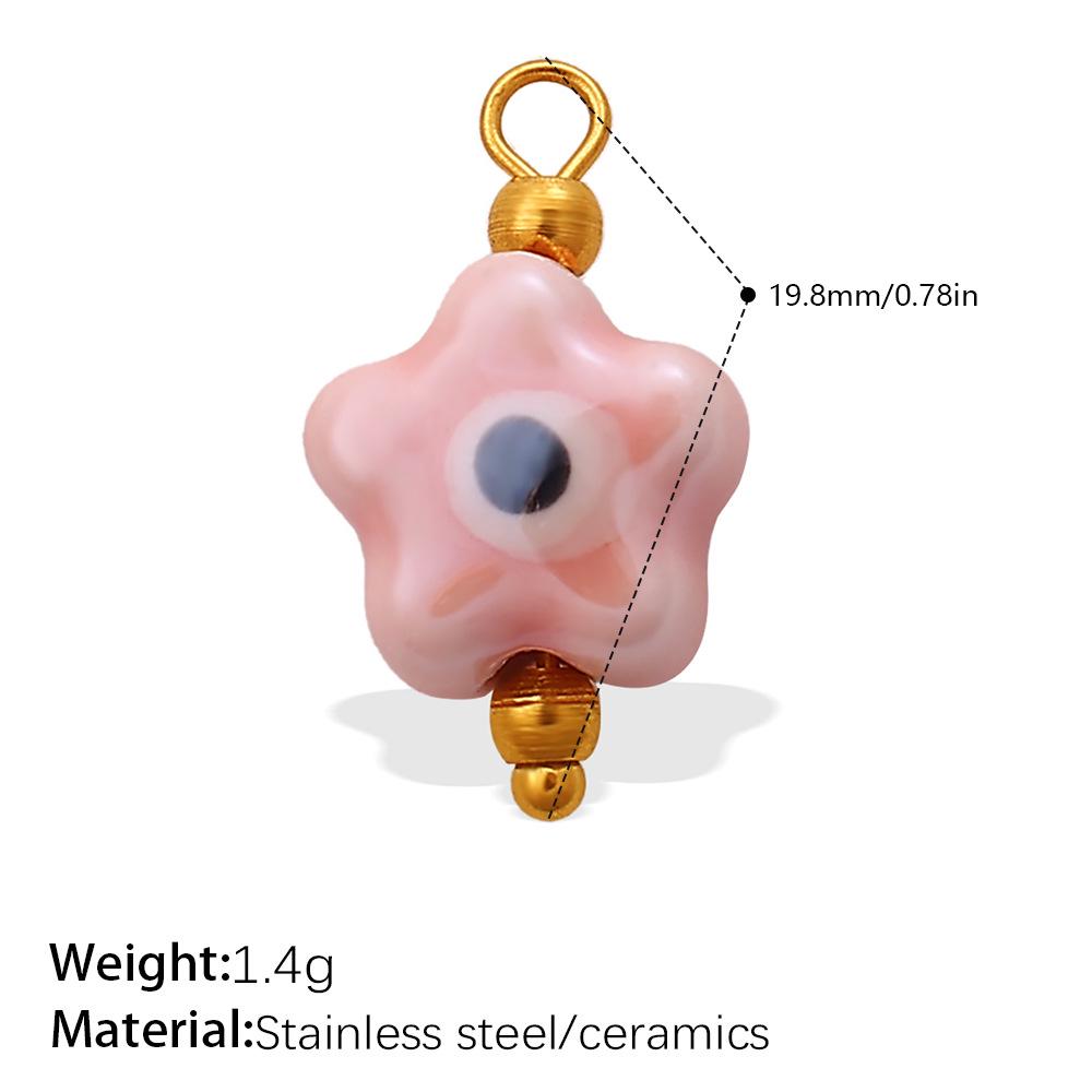 Hexagonal Flower Ceramic Beads for DIY Bracelet & Necklace Jewelry Making