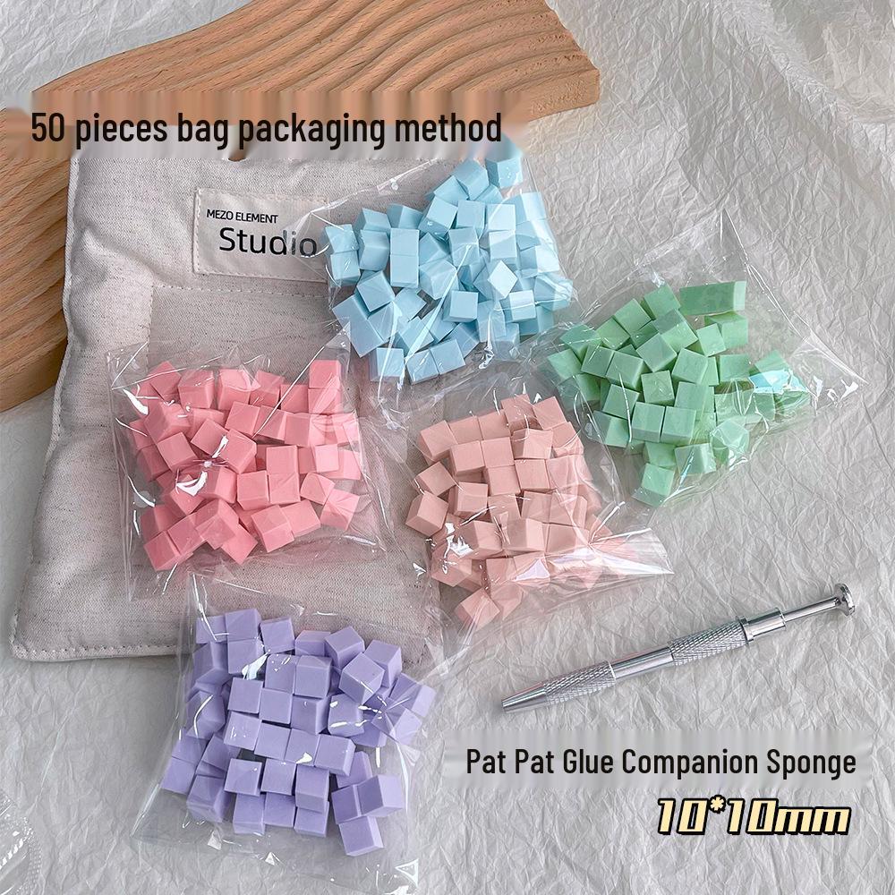 Nail Art Sponge: Professional Small Square Blending Tool for Gradient Blush and High-Density Cotton Application