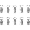 10 Pièces Tube Étiquette Acier Inoxydable Mini Anti-Perte Chien Chat Étiquette d'Identité Animaux Adresse Nom Pendentif (mèche)