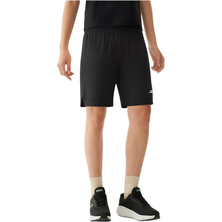 Skechers Sports Lifestyle Series Comfortable Soft Casual Versatile Sports Shorts Women shorts Carbon-Black P225W249-0018