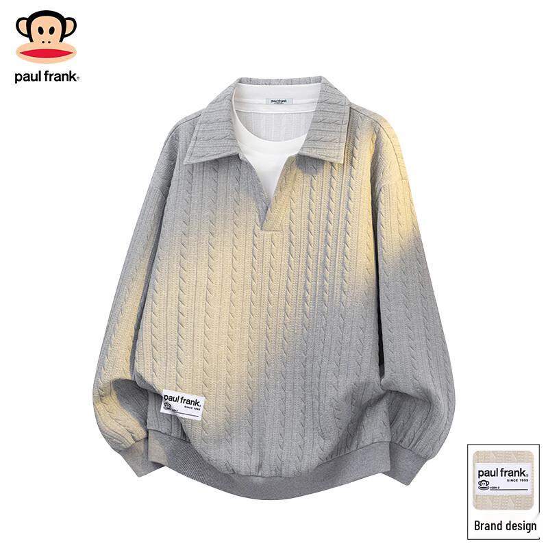 Paul Frank Men's Faux Two-Piece Long Sleeve Sweatshirt