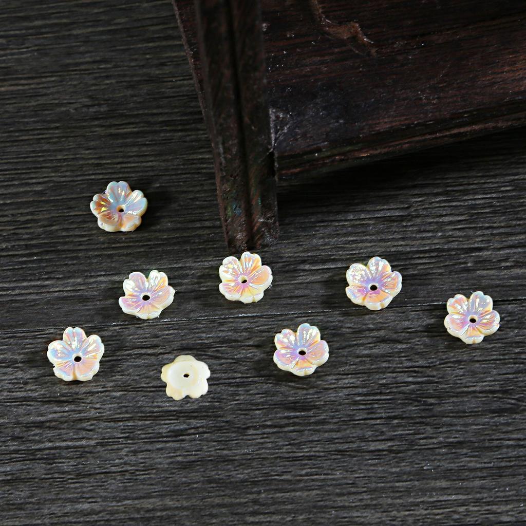 20 stücke Blume Harz Imitation Shell Acryl Perlen Für Schmuck Machen Handgemachte Handwerk Zubehör
