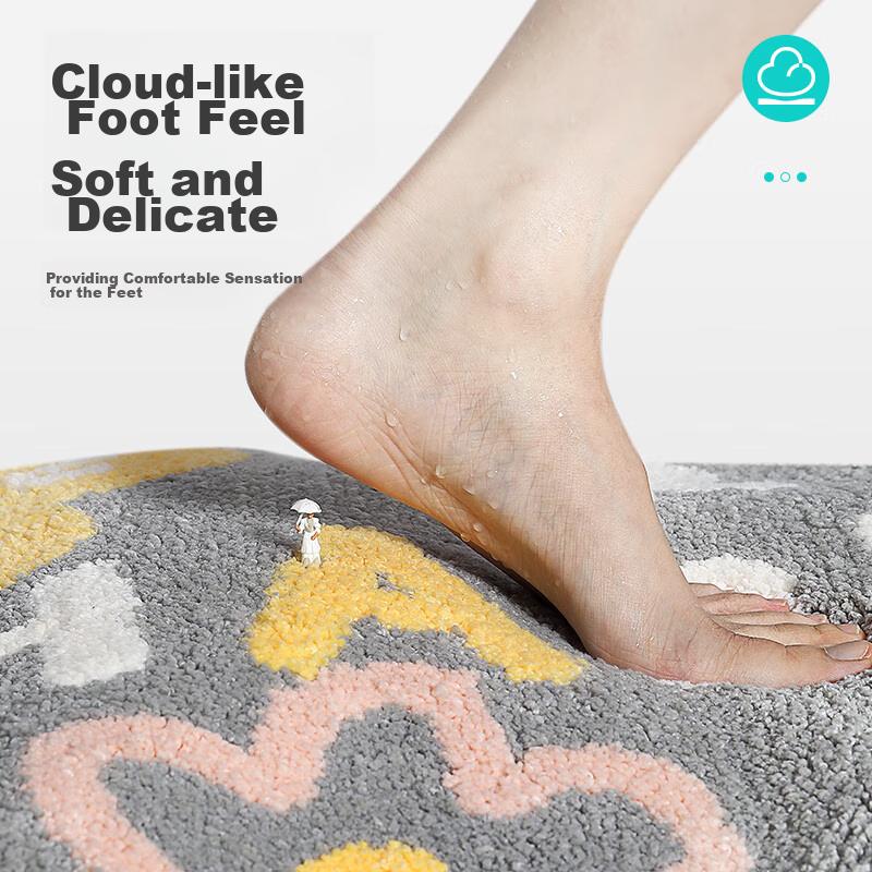 Dajiang Bathroom Mat, Entrance Absorbent Floor Mat, Toilet Foot Mat, Bathroom Rug, 40x60cm