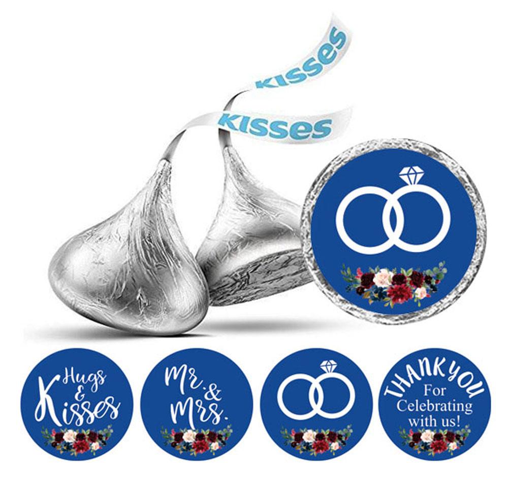 Darling Souvenir Floral Wedding Stickers For  Kisses Chocolate Labels DIY 190