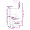VidaXL Cat Tree with Sisal Scratching Posts Light Grey 136 Cm 172092