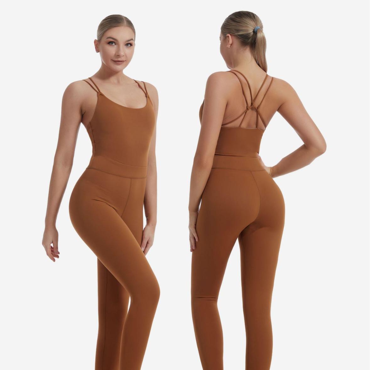 

Women s Slimming One-Piece Yoga Jumpsuit with Hip-Lifting Design Large