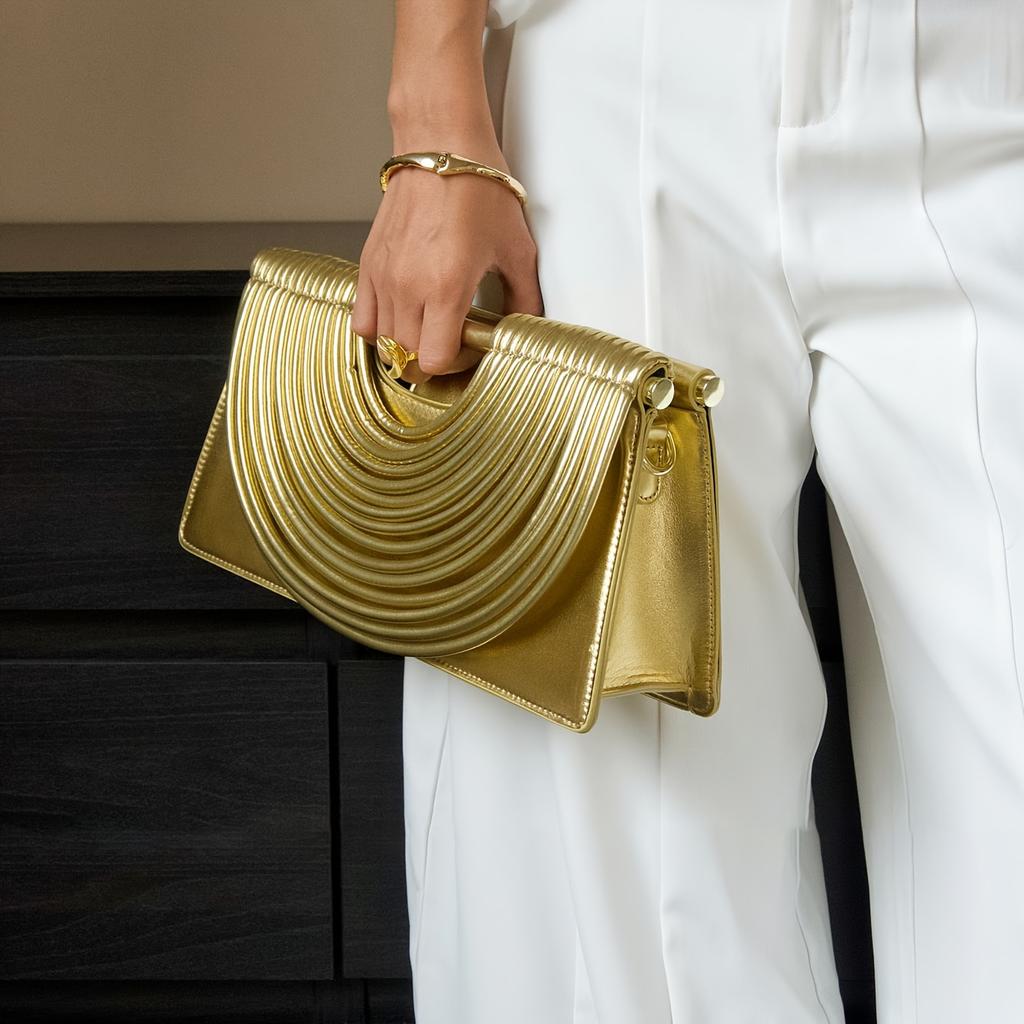 Handbags for Women   Gold Luxury Designer Brand Handwoven Noodle Bags Leather Pulled Hobo Silver Evening Clutch Chic