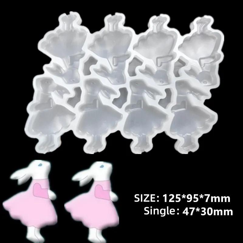 Silicone Lollipop Molds Round Heart Star Rabbit Shape Candy Mold Cake Topper Decorating Tools Chocolate Biscuit Baking Mould