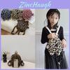 Adorable Plush Leopard Print Backpack For Boys And Girls Perfect For Kindergarten Use