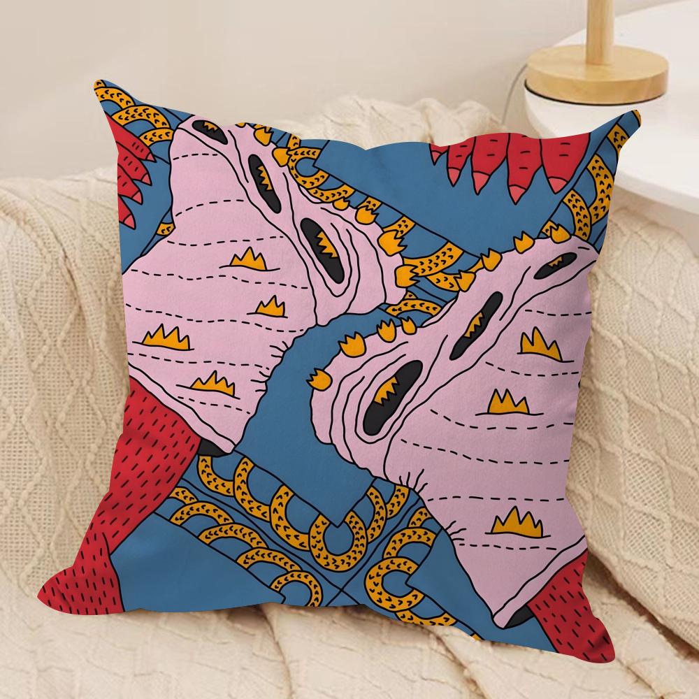 Everything On Shoes Cushion Cover Soft Plush Fabric Double-Sided Printed Sofa Cushion Cover for All Seasons Home Decor Gift