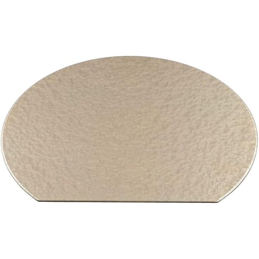 Gion Champagne Gold Made In Japan J-kitchens Half-Moon Mat, Aqua/Black,