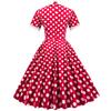 Vintage Polka Dot Printed Dresses for Women Summer Elegant Swing Rockabilly Party A Line Dress Ladies Midi Vestidos