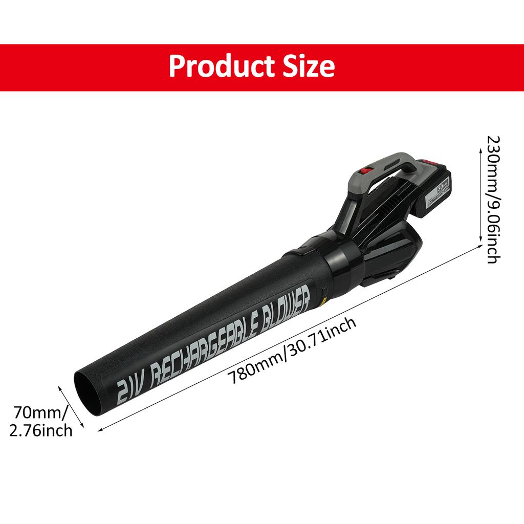 Lithium Battery Strong Storm Blower Deciduous Blower Dust Blower Leaf Blowers for Patio, Yard,