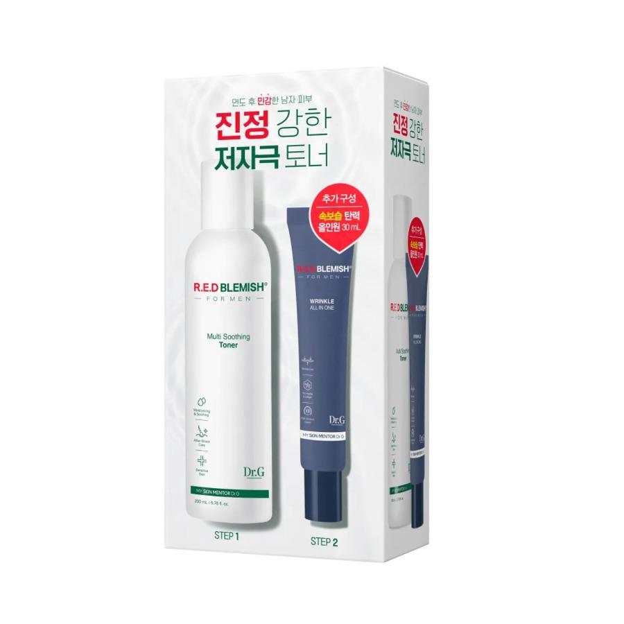 Dr.G Red Blemish For Men Multi Soothing Toner 200ml Set (+Wrinkle All In One 30ml) 200ml Set