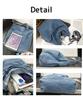 Riaminy Shoulder Bag, Crossbody Bag, Denim, for Men and Women, Tote Bag, Mother's Bag, Eco Bag, Adjustable, Fits A4 Files, Large Capacity,
