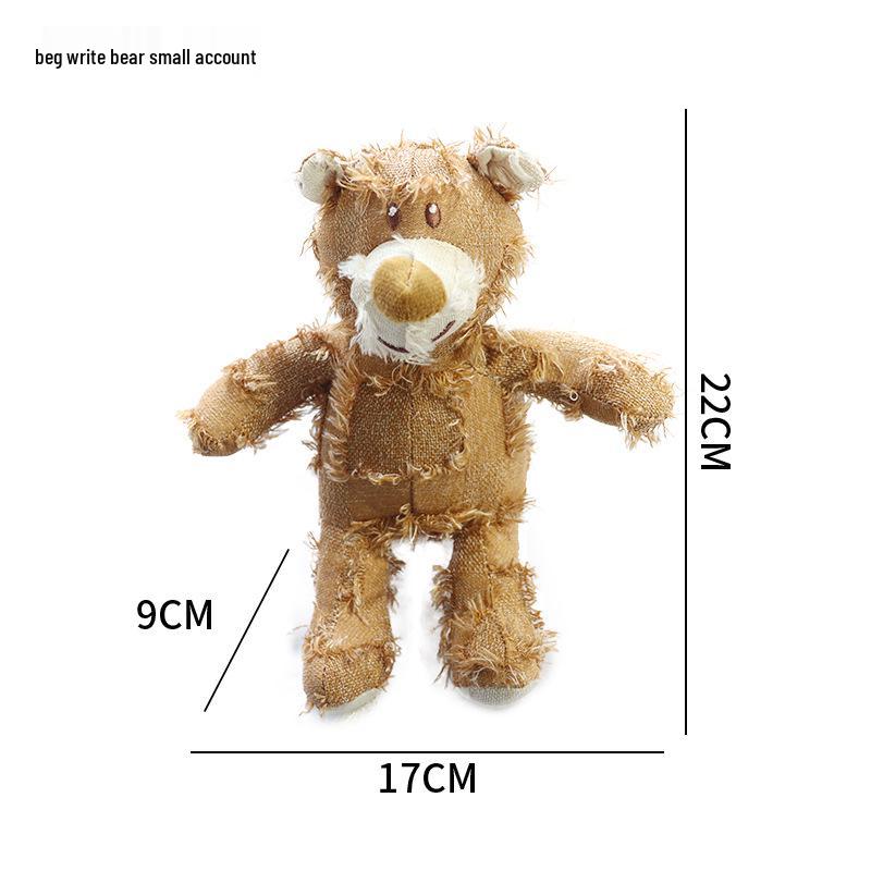 Durable Beggar Bear Dog Teething Plush - Bite-Resistant and Not Easy To Tear