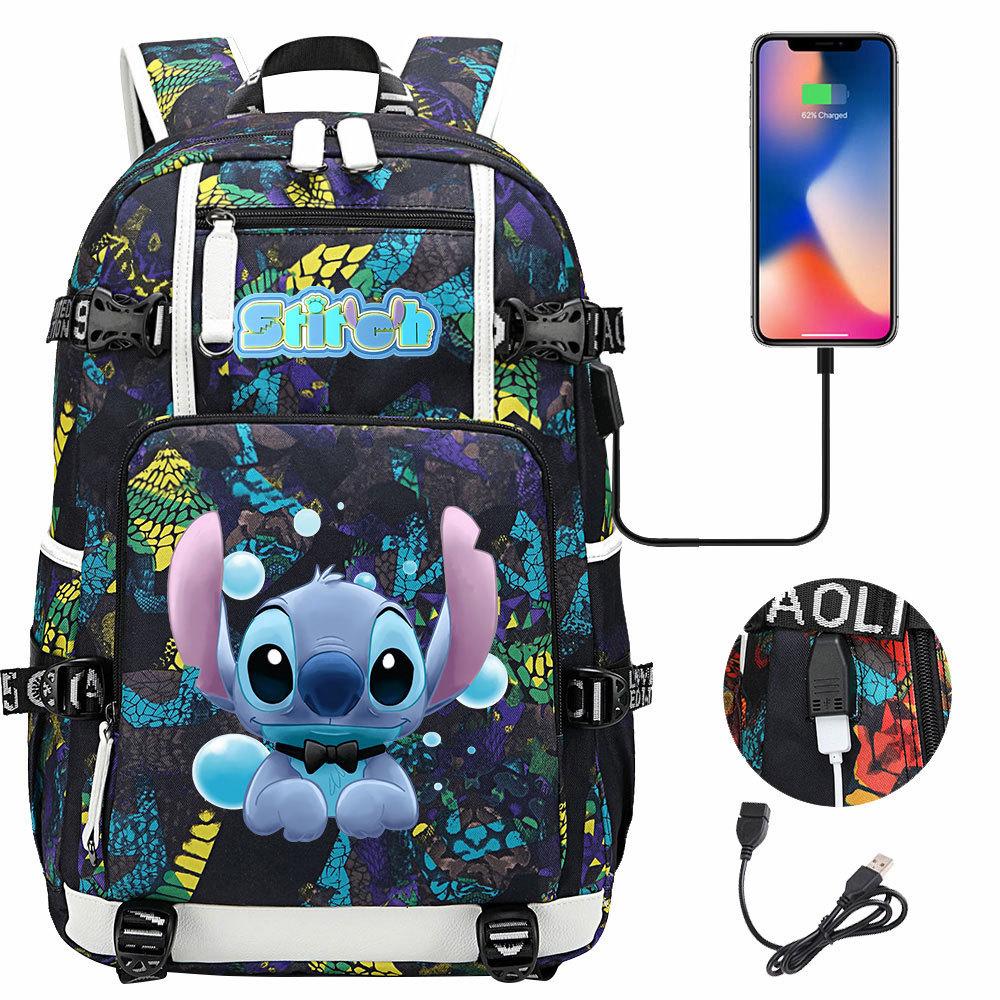 Lilo & Stitch Ryggsäck för Tonåringar Barn Studenter Skola Resa Vardaglig Dagryggsäck