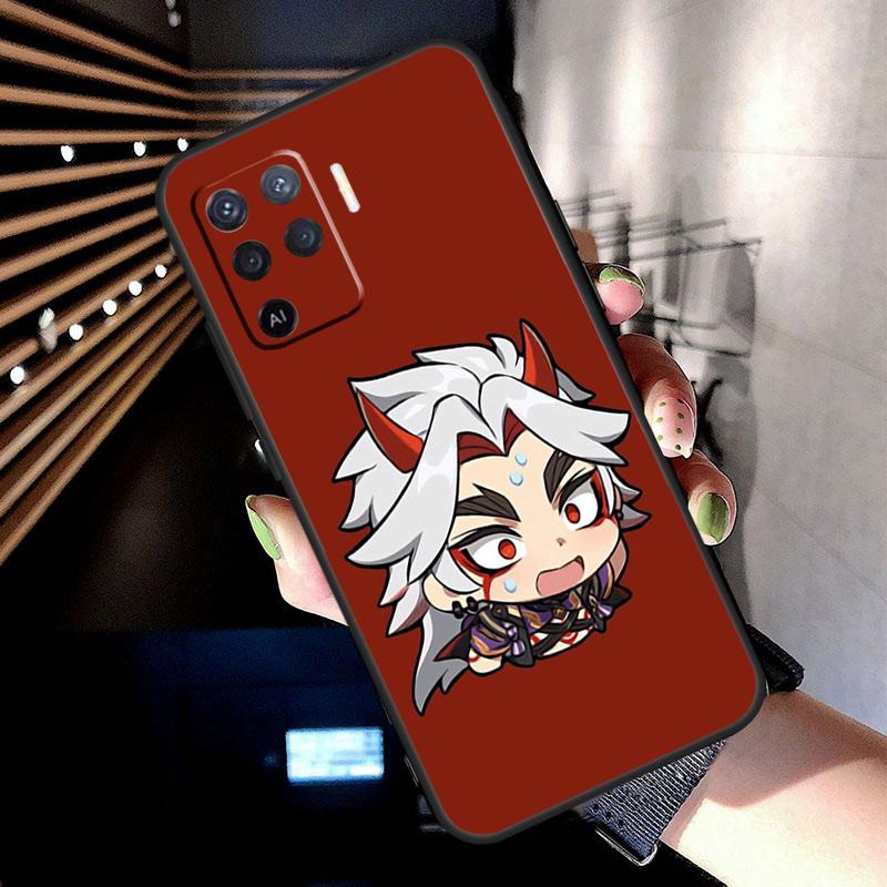 Genshin Impact Arataki Itto Case For Oppo A38 A18 A78 A98 A58 A60 A80 A40 A96 A76 A16 A94 A74 A54 A15 A17 A57 A77 A5 Pro