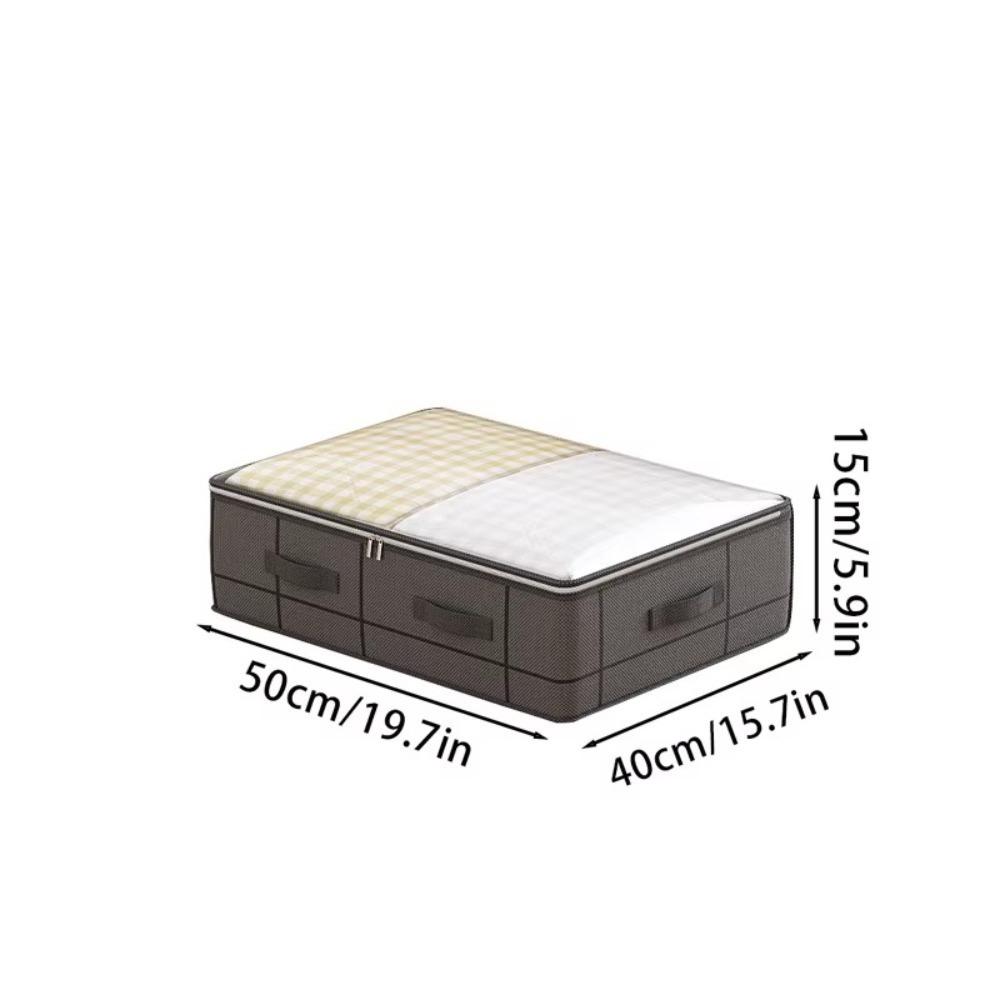 

With Handle Under-bed Storage Bag with Large Transparent Window Large Capacity Foldable Storage Box Wear-resistant Dust Proof