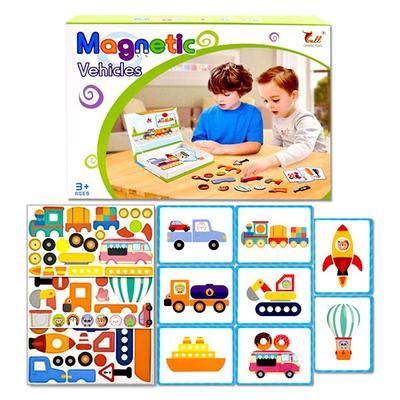 Blue Mato Ride Car Car Magnet Puzzle Play Set, 1 Set, 56 Pieces, Korea Best Toddler Puzzle