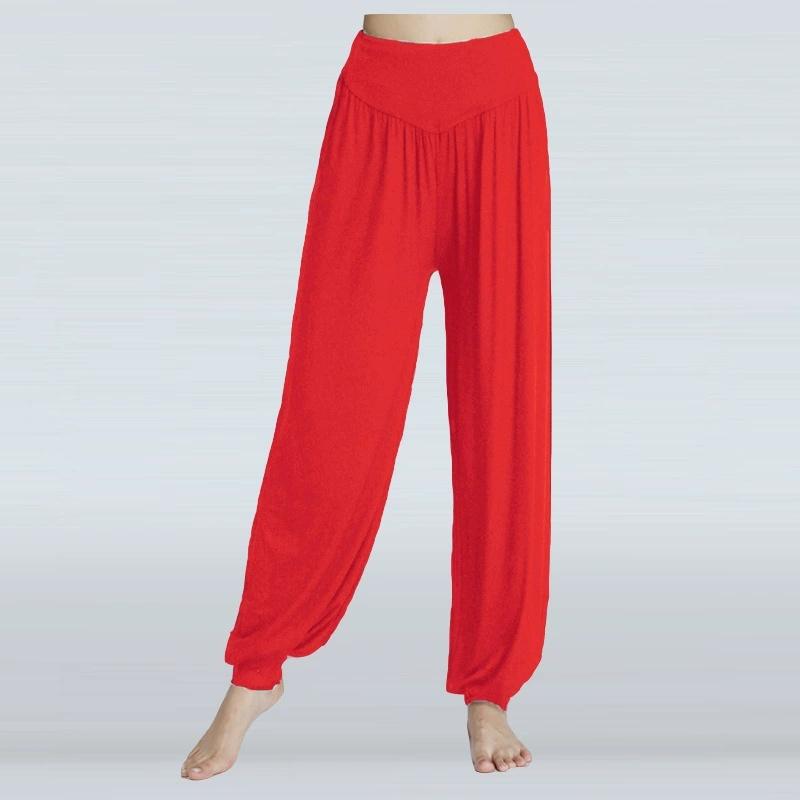 Spring Summer Women's Elastic Loose Casual Cotton Soft Yoga Sports Dance Pants Comfortable and Breathable