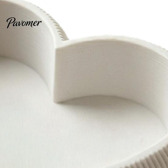 Necklace Storage Plate Heart Shaped Jewelry Tray, 3D Printed Ring Earring Holder, Accessory Organizer Romantic Desktop Trinket Dish for Dresser