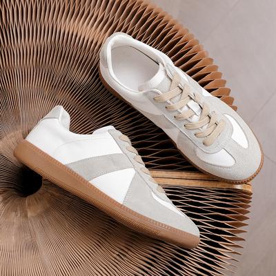 Pantofi de antrenament germani personalizați pentru bărbați, pantofi de skate cu talpă joasă, pantofi casual, piele, la modă, versatili, pantofi albi mici, pantofi sport retro americani