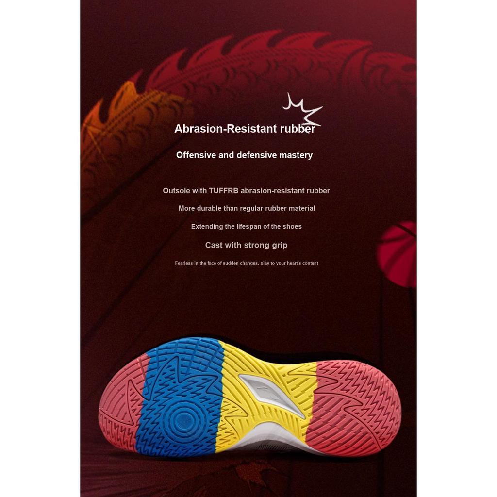 Li Ning Dětské boty na dlouhou pěst V2 Lehká pěna Protiskluzové Ochrana proti kopům Tlumící Nárazuvzdorné Odolné prodyšné Odrazové Nízké basketbalové boty YKBU026-41