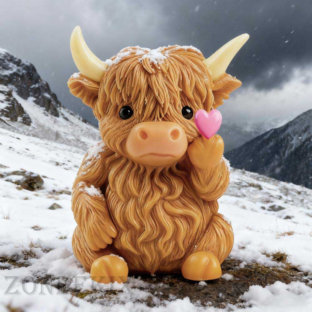 New Cute 3D Silicone Mold Standing Mountain Cow Farm Animal DIY Handcrafted Resin Casting Jewelry Making Mould