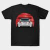 Men Black Print T-shirt Vintage Jdm 350-Z No-Cut Transfer Paper Print Cotton Tshirt