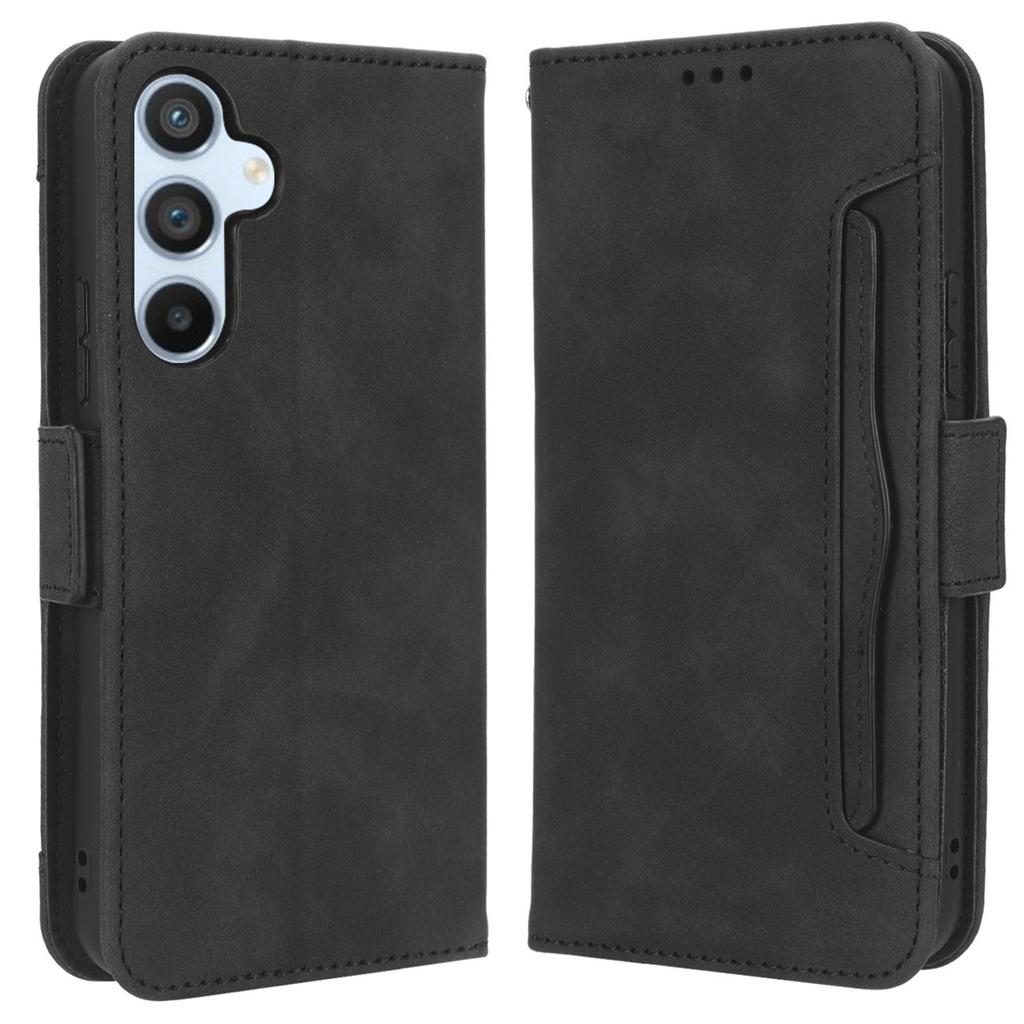 For Samsung Galaxy A54 5G Multiple Card Slots PU Leather Anti-shock Phone Case Magnetic Flip Protective Phone Cover Wallet Stand