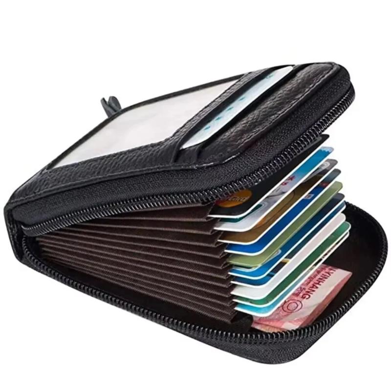Organ-Kartenetui Edition Tragbar Damen Herren Kurze Bankkartenhülle Visitenkartenclip Reißverschluss Vertikale Handtasche