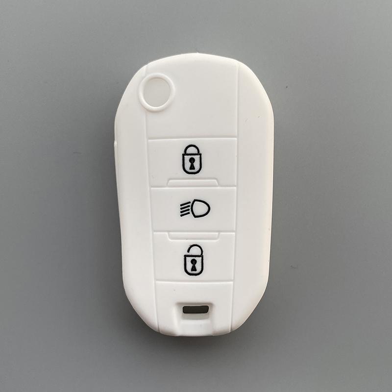 Silica Gel Car Key Case Cover for Peugeot 2008 308 T9 208 For Citroen Berlingo 2019 C3 Cactus Picasso C4l C5 X7 C8 Folding Key