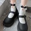 Women Crew Socks Ruffle Ankle Socks Japanese Style Sweet Bows Socks Frilly Cheongsam Knee High Socks Y2K Streetwear