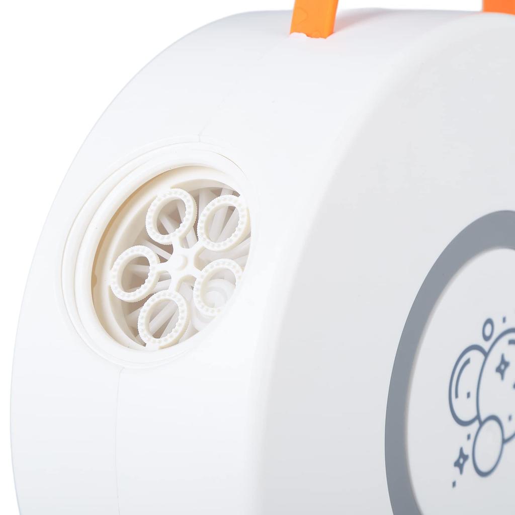 USB Rechargeable Bubble Gun, Automatic Bubble Maker, Kids Toy, Outdoor Play, Picnic, Camping, Birthday Gift (White)