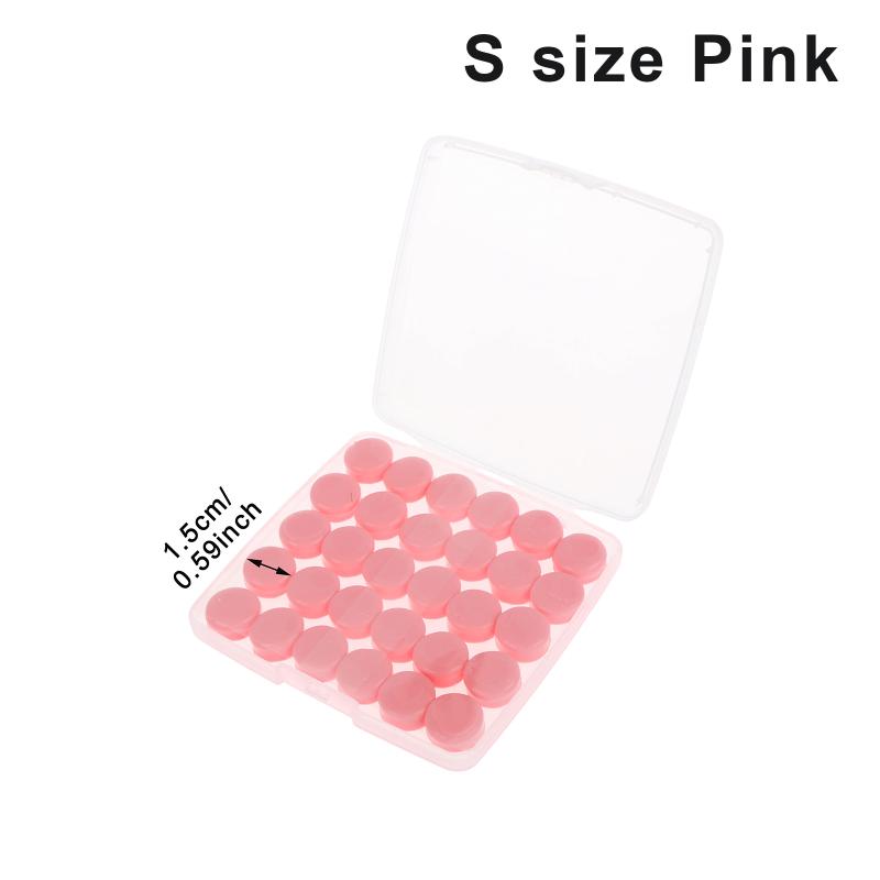 

30Pcs Silicone Ear Plugs Reusable Earplugs For Sleeping Swimming Traveling Working Studying Noise Reduction Flexible Ear Plugs S розовый