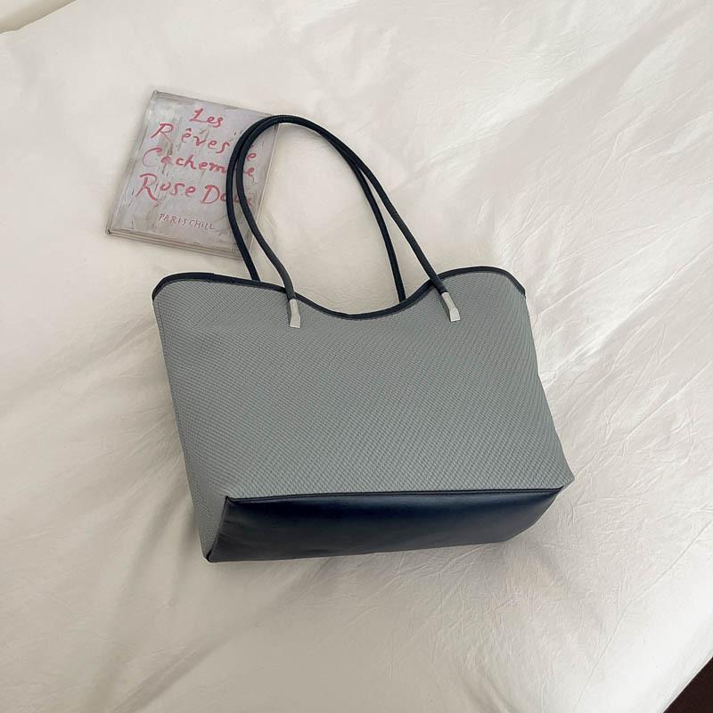 Fashionable and Simple Large-capacity Bag Commuting Single-shoulder Bag Tote Bag, Bucket Bag