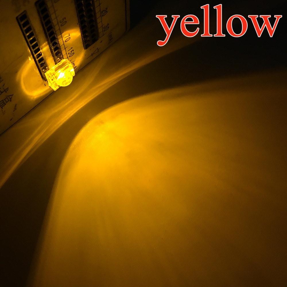 100 peças 5mm vermelho verde azul branco amarelo cúpula super fluxo água transparente piranha diodo 1 9 3 4v led carro lâmpadas diodos luz lâmpada led