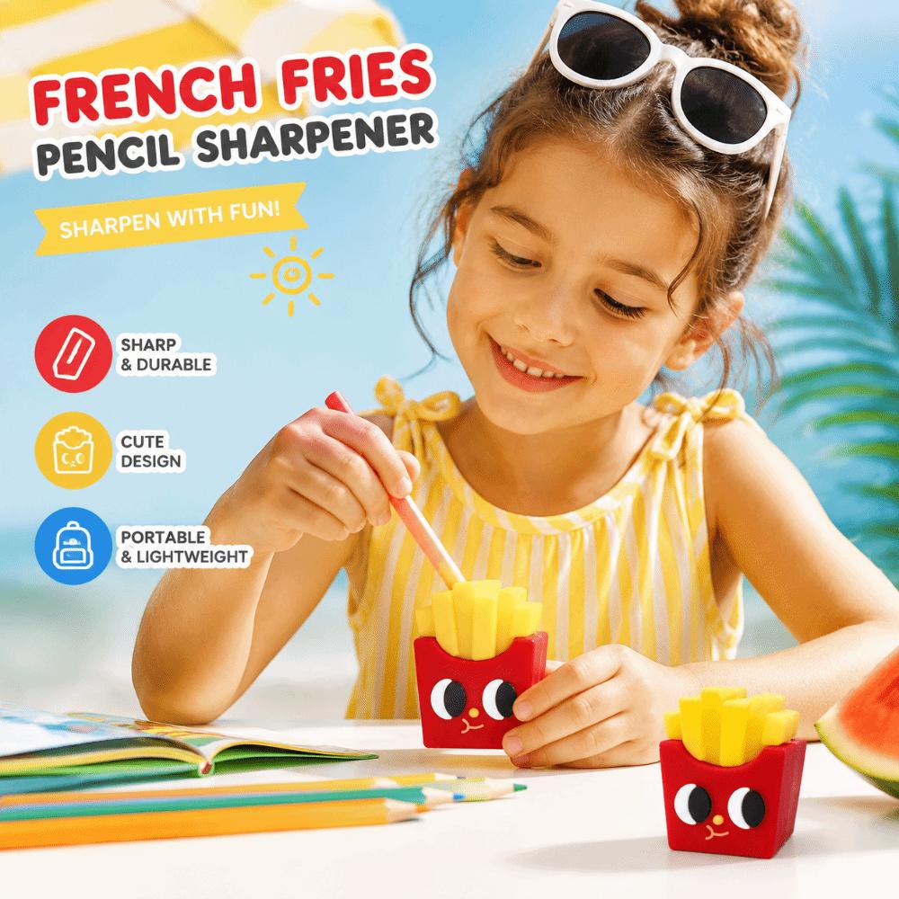 Creative French Fries Sharpener Cartoon Student Sharpener Portable Pencil Sharpener Teacher Reward