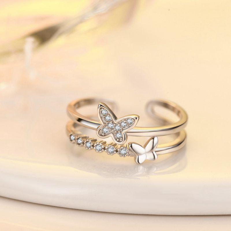 The Only True Love Ring Simple Open Butterfly Ring Trendy Simple Index Finger Tail Ring 