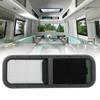 900x300mm Round Angle Sliding RV Window Black Tempered Glass Shade Window for Camper Trailer