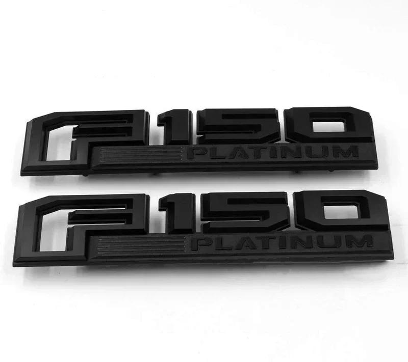 2PCS For Ford F150 F-150 Raptor XLT LARIAT LIMITED PLATINUM Logo  ABS Car Sticker Emblem Accessories Auto Decal Badge Styling