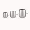 Ultraleichte doppelwandige Tasse aus Titan, 260 400ml isolierter Kaffeebecher für Camping Wandern, Teetasse ohne metallischen Geschmack Termo