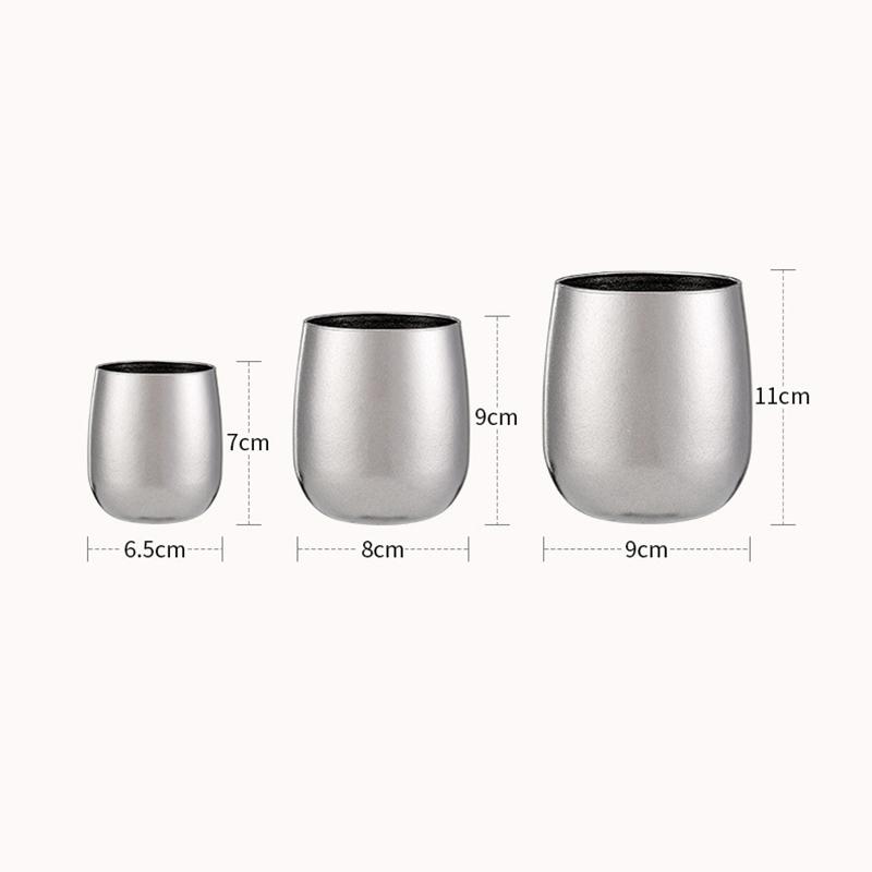 Ultraleichte doppelwandige Tasse aus Titan, 260 400ml isolierter Kaffeebecher für Camping Wandern, Teetasse ohne metallischen Geschmack Termo