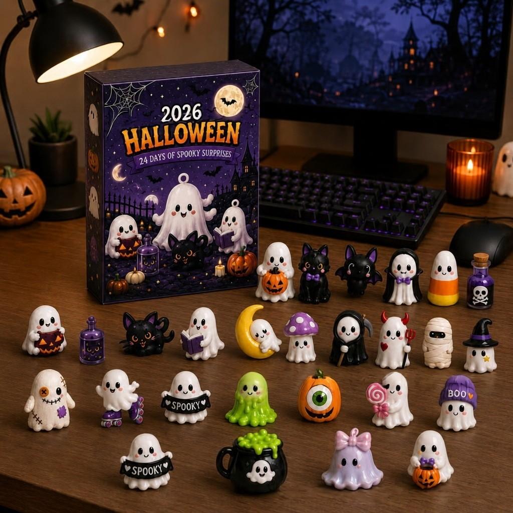 Halloween Surprise Countdown Calendar Acrylic Decor With Ghost For Festive Home Decor