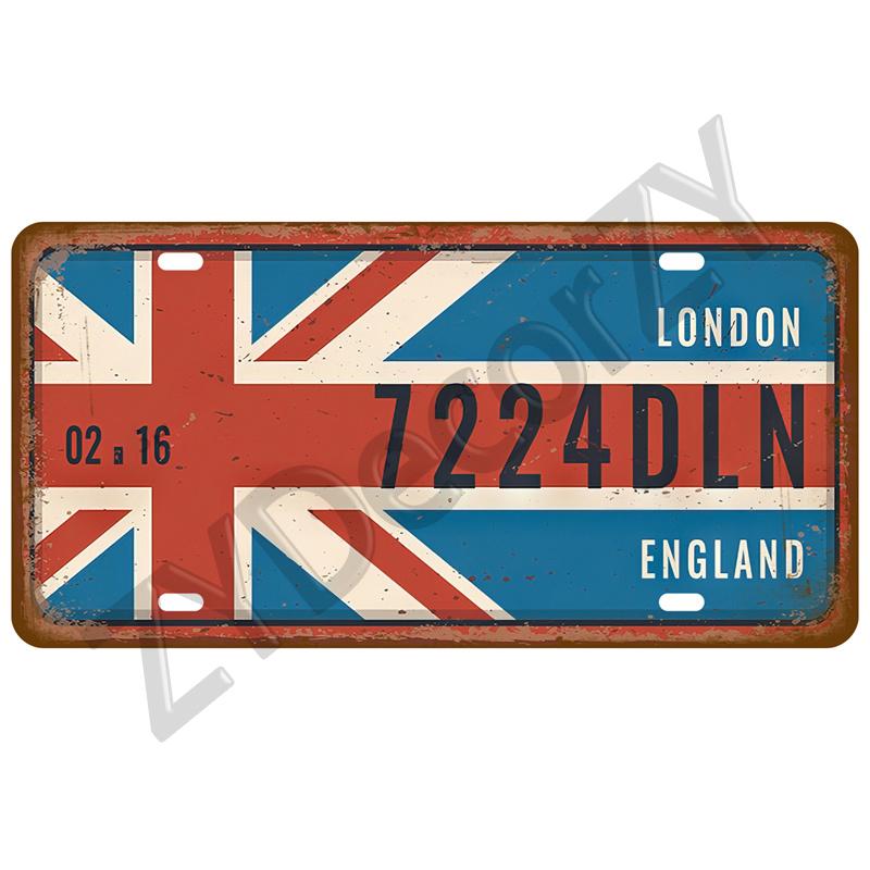 Retro Tinplates Plate Landmark Country Metal Sign Plaque Metal Vintage Tin Sign Home Decor For Man Cave Bar Pub Club Decoration