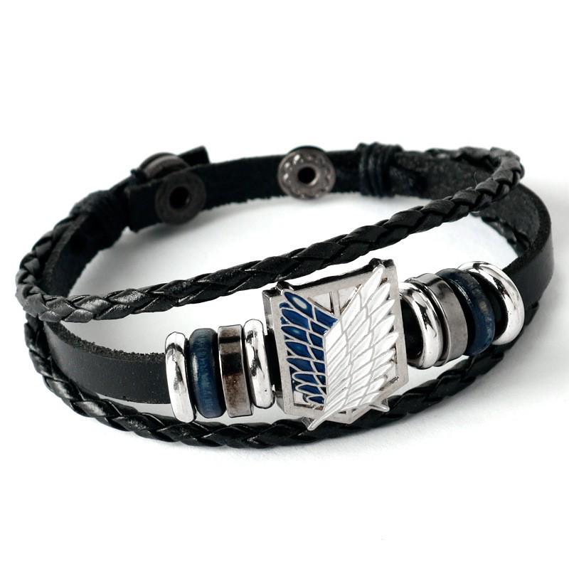 Woven Cowhide Bracelet: Anime Merchandise ft. One Piece, Naruto & Attack on Titan