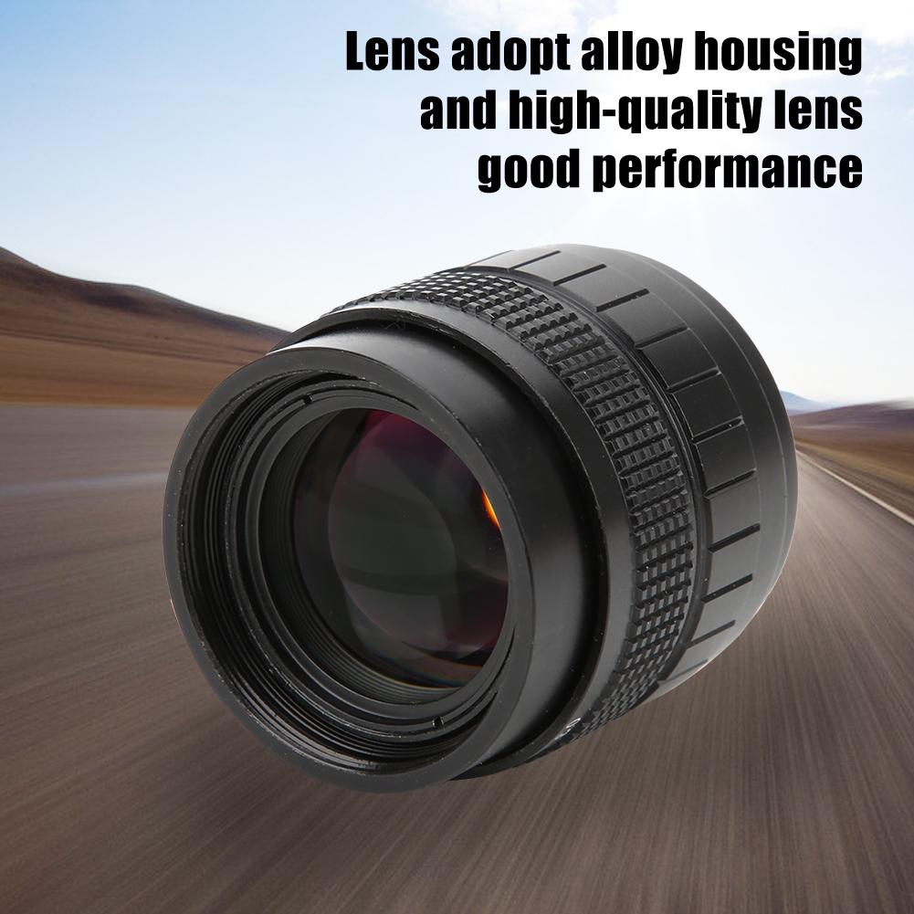50mm F1.4 C Mount Lens Used with Adapter Ring for Canon Mirrorless Camerablack